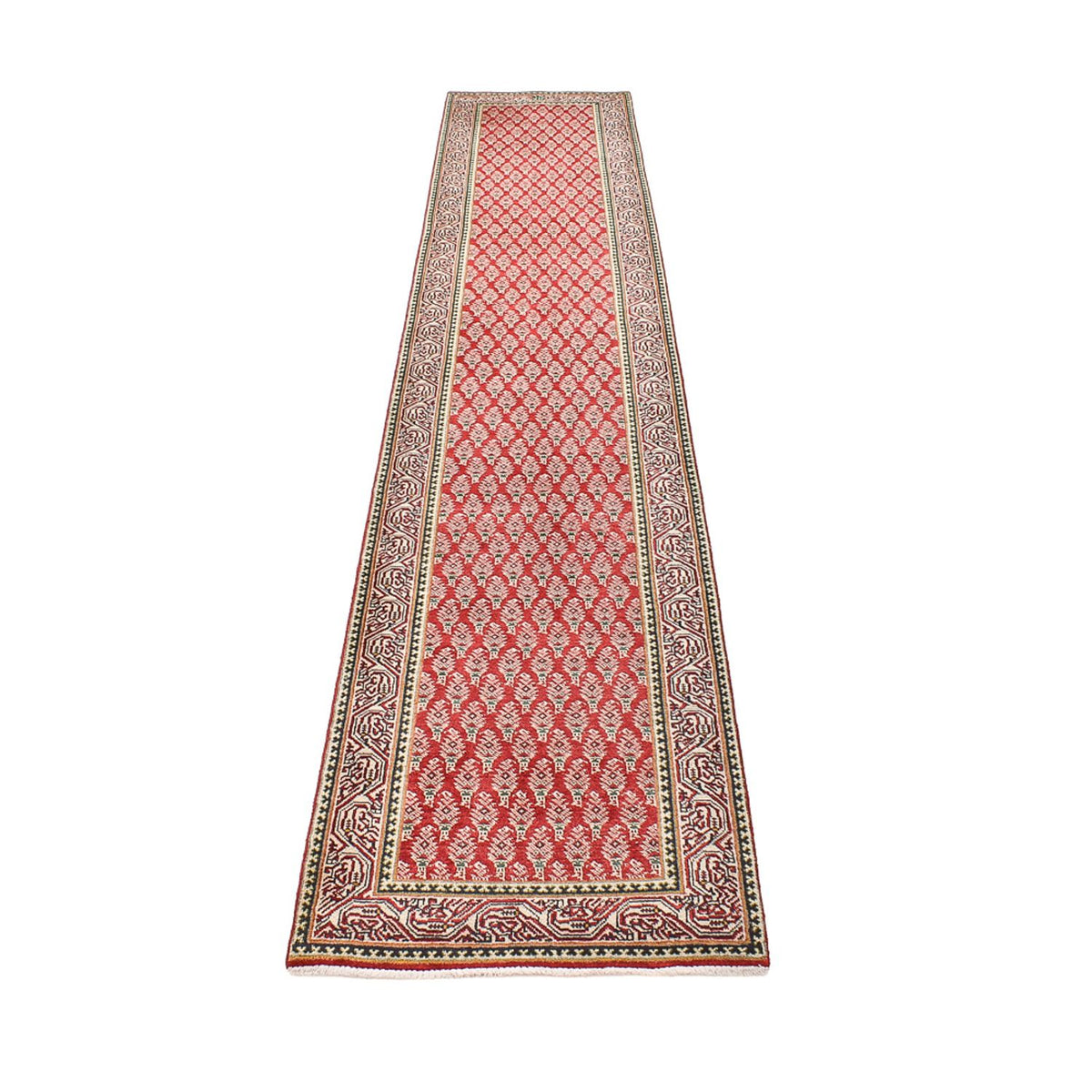 Runner Persisk matta - Tabriz - 381 x 73 cm - rost