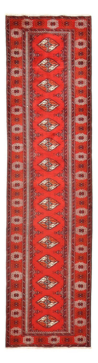 Runner Turkaman-matta - 353 x 89 cm - röd