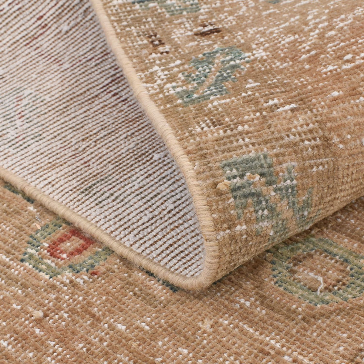 Vintage matta - 152 x 103 cm - mörk beige