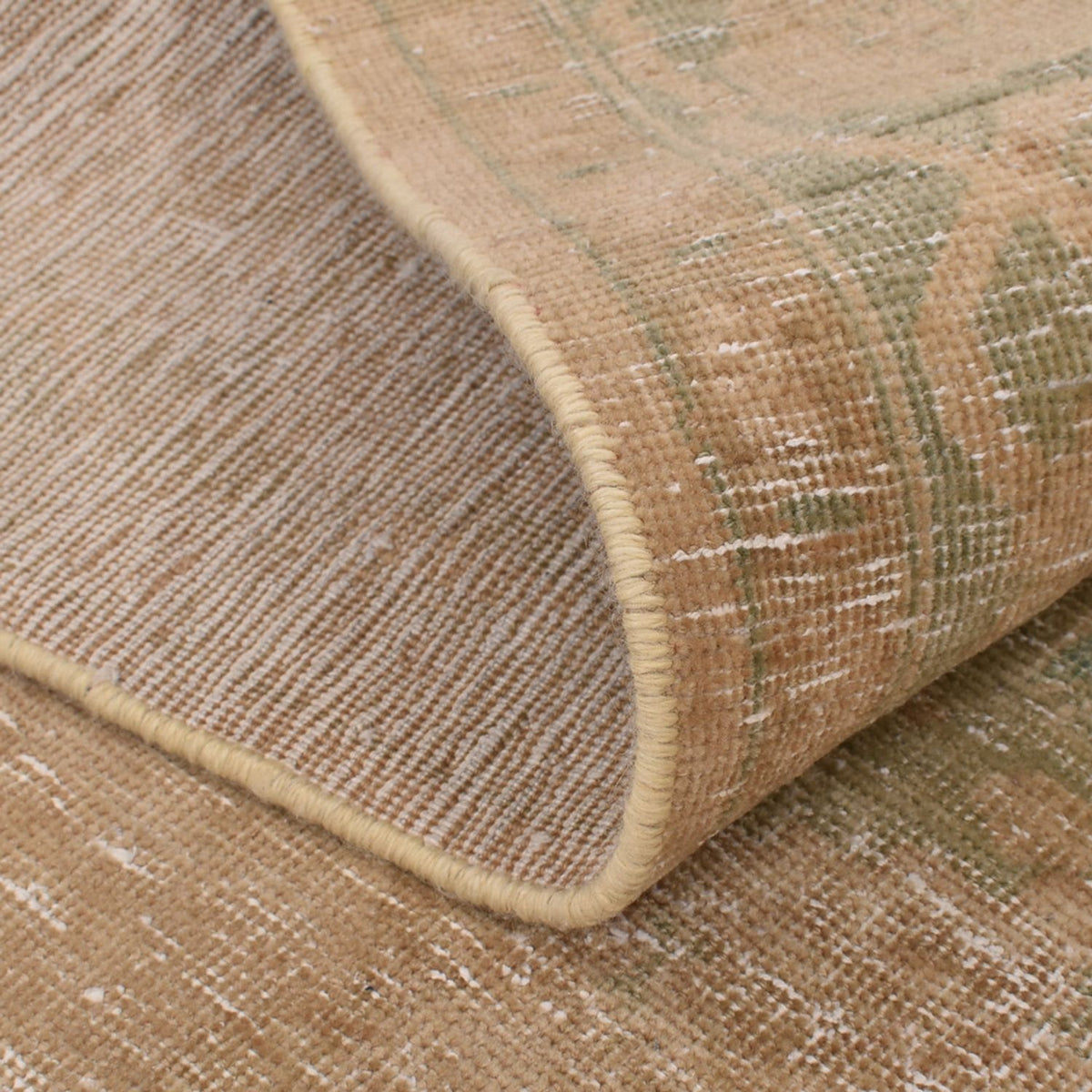 Vintage matta - 206 x 145 cm - mörk beige