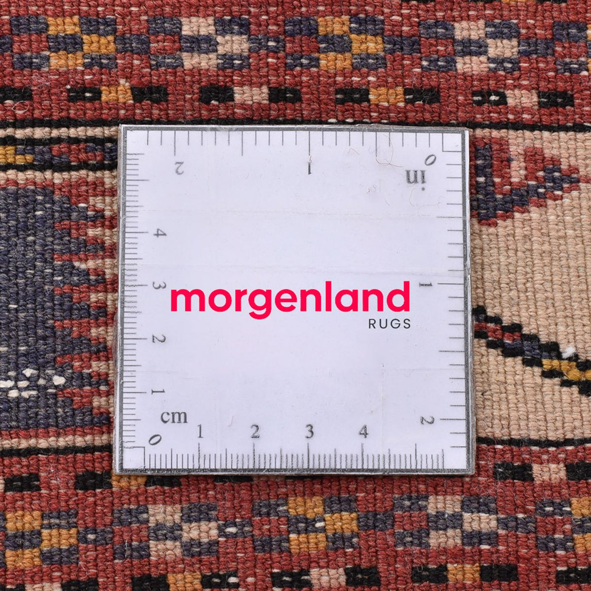 Turkaman-matta - 120 x 92 cm - ljusröd