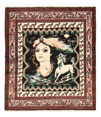 Persisk matta - Nomadic kvadrat  - 118 x 101 cm - flerfärgad