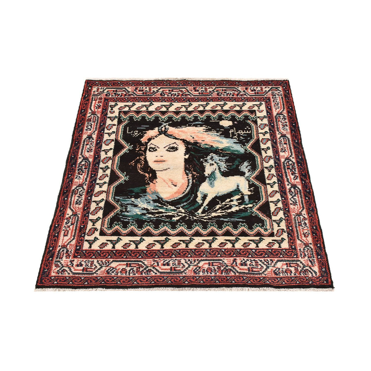 Persisk matta - Nomadic kvadrat  - 118 x 101 cm - flerfärgad