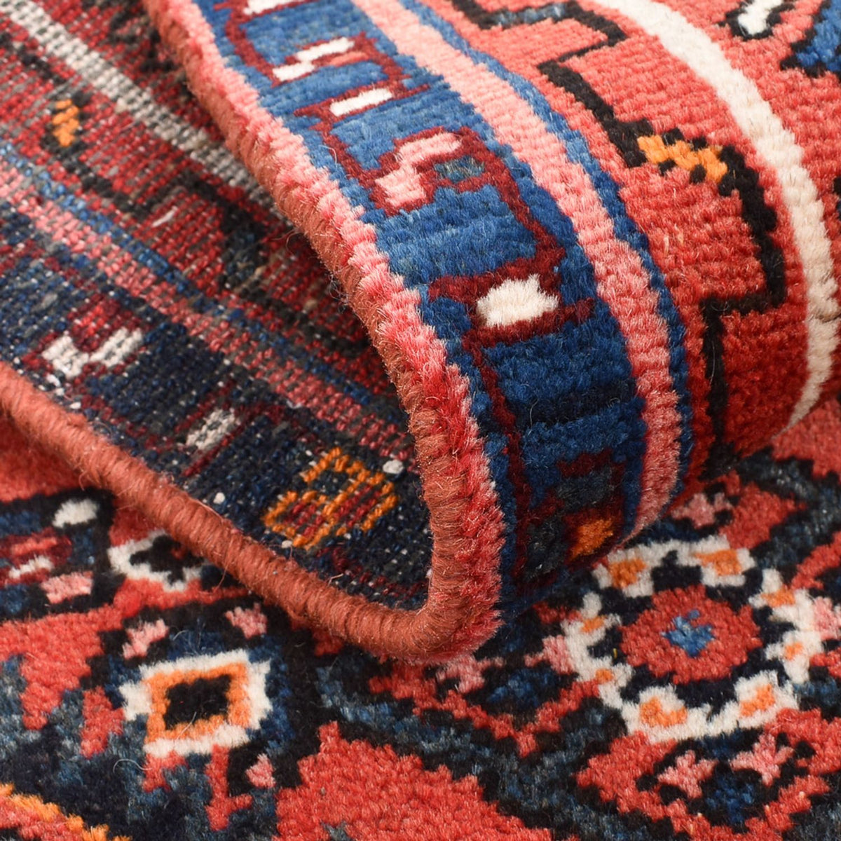 Persisk matta - Nomadic - 93 x 49 cm - mörkröd