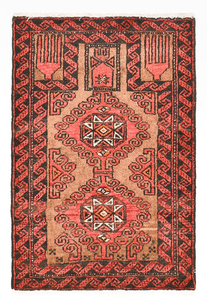Persisk matta - Nomadic - 70 x 49 cm - röd