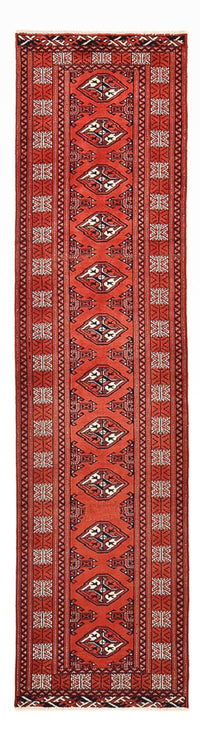 Runner Turkaman-matta - 291 x 73 cm - röd