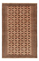 Turkaman-matta - 190 x 128 cm - ljusröd