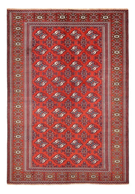 Turkaman-matta - 273 x 185 cm - röd