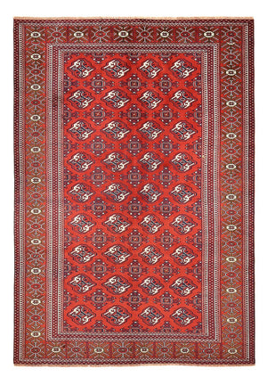 Turkaman-matta - 273 x 185 cm - röd