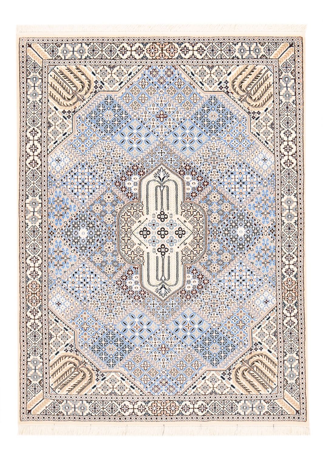 Persisk matta - Nain - Royal - 195 x 137 cm - ljusblå