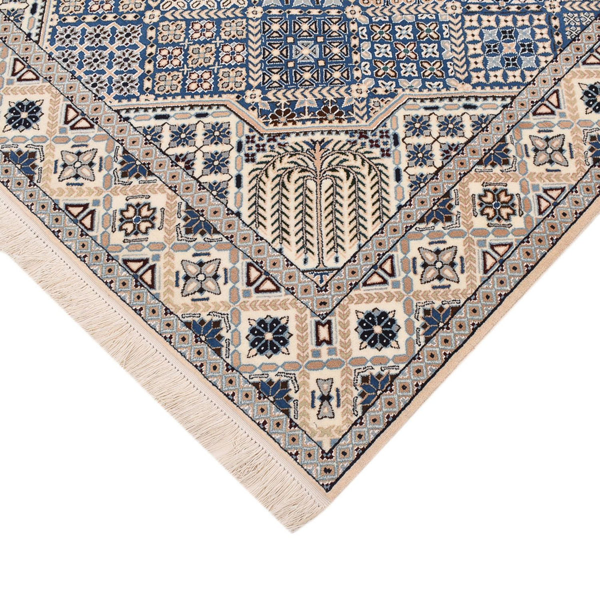 Persisk matta - Nain - Royal - 219 x 155 cm - ljusblå