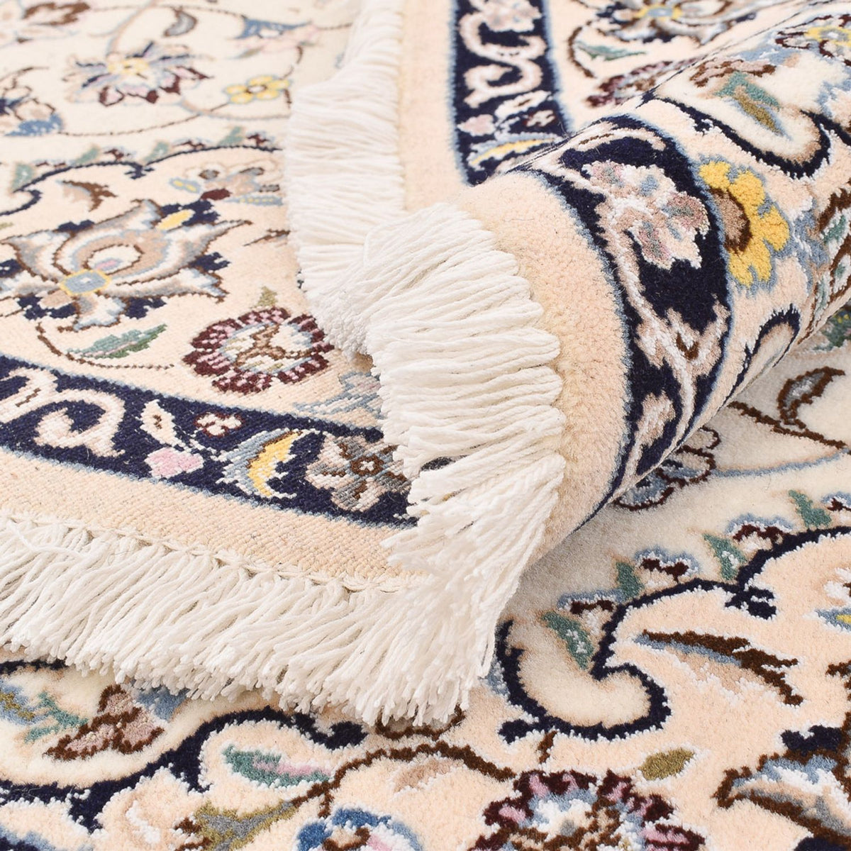 Persisk matta - Nain - Royal runt  - 152 x 152 cm - grädde