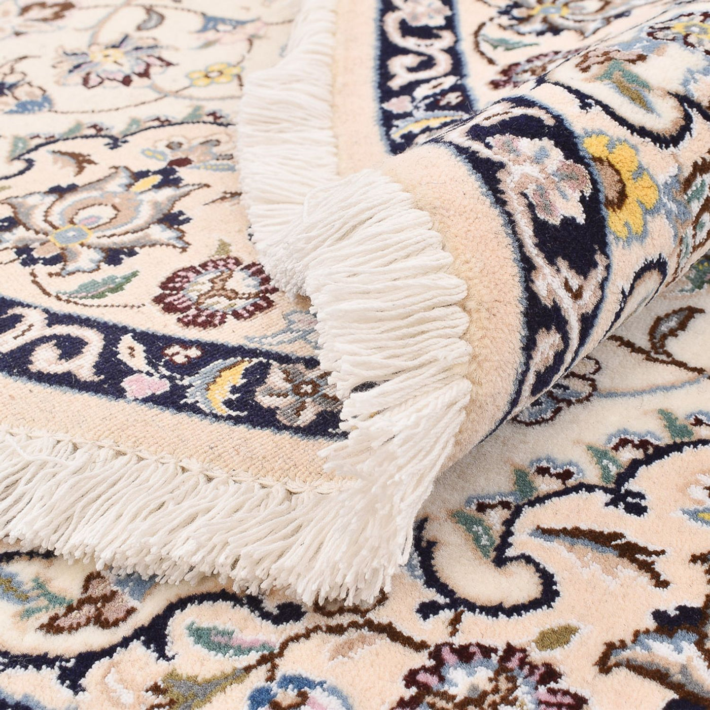 Persisk matta - Nain - Royal runt  - 152 x 152 cm - grädde