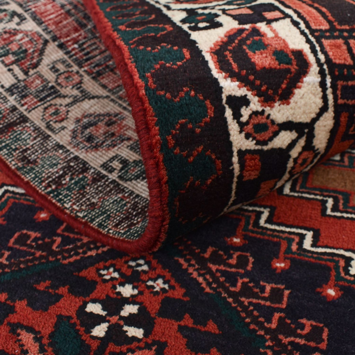 Runner Persisk matta - Nomadic - 313 x 100 cm - mörkröd