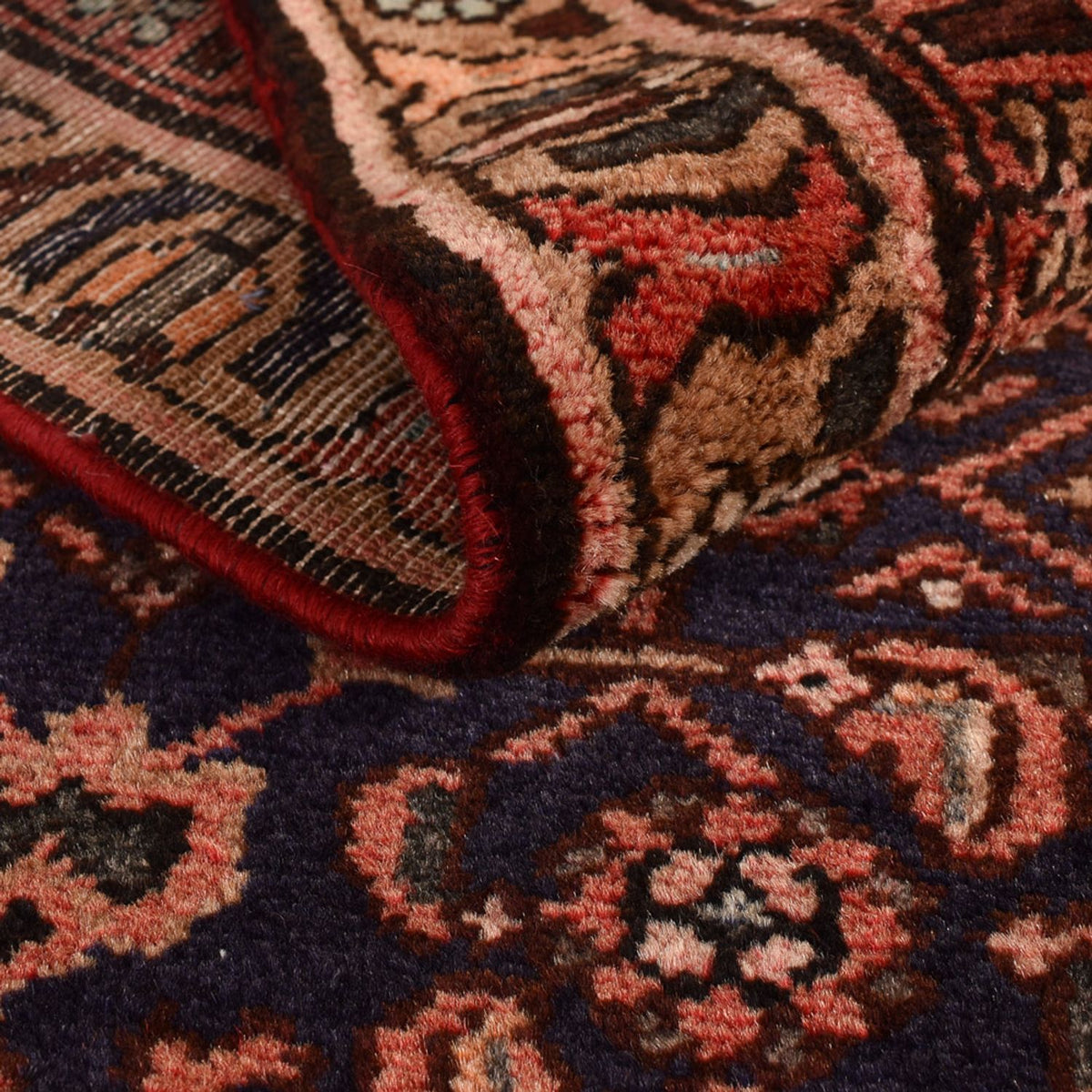 Runner Persisk matta - Nomadic - 313 x 113 cm - mörkröd