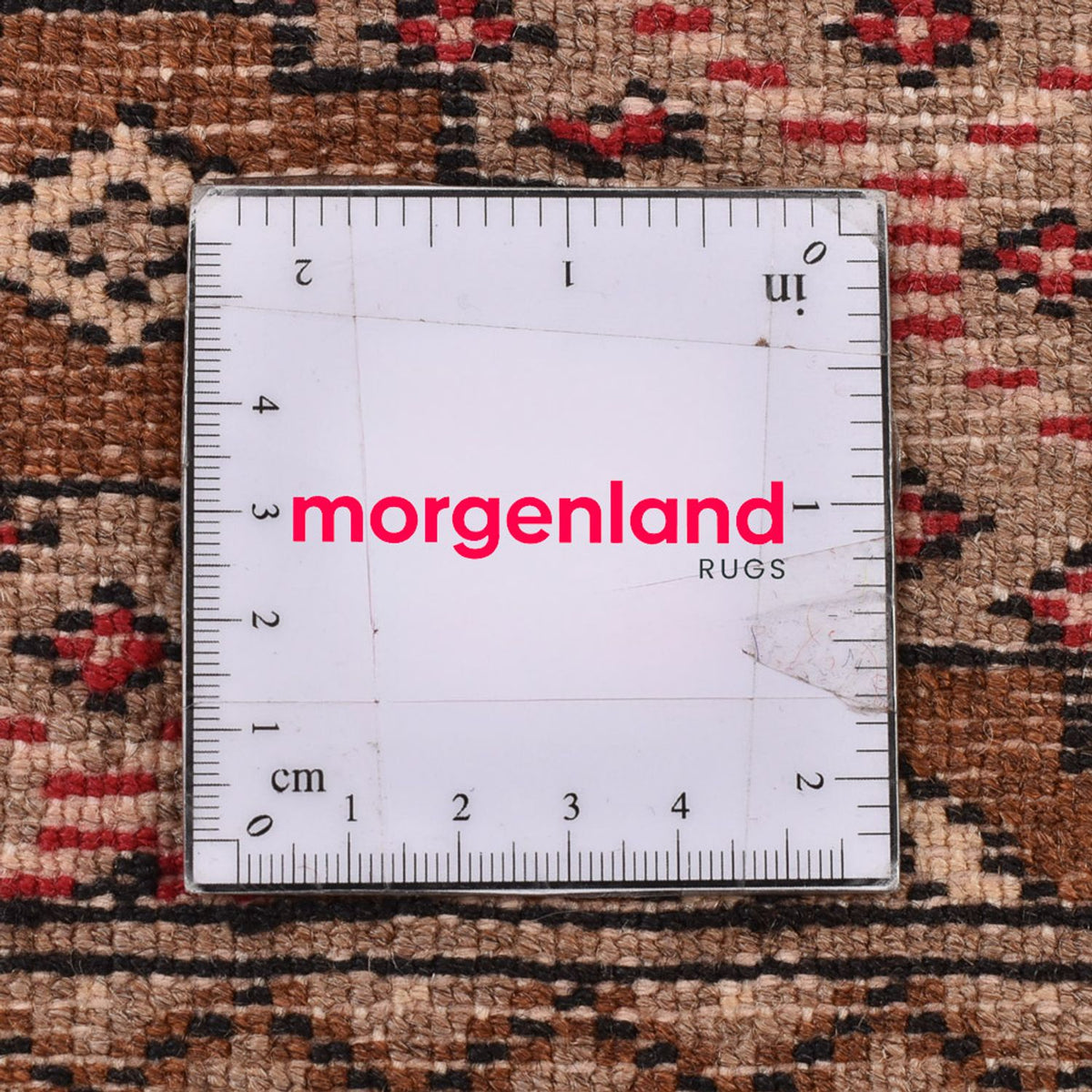 Turkaman-matta - 132 x 97 cm - ljusröd