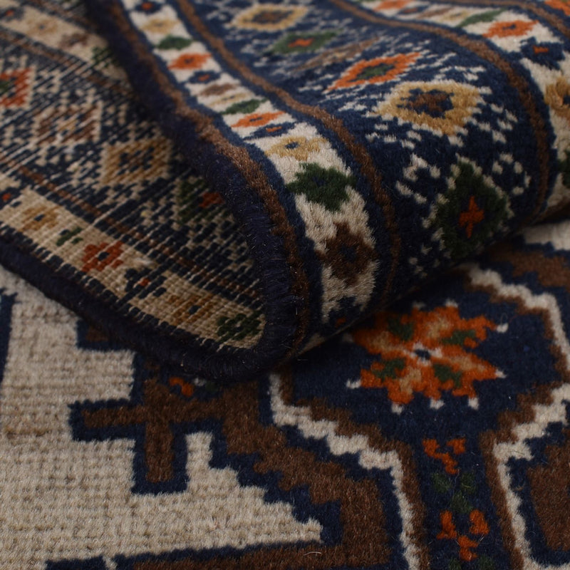 Runner Turkaman-matta - 366 x 79 cm - mörk beige