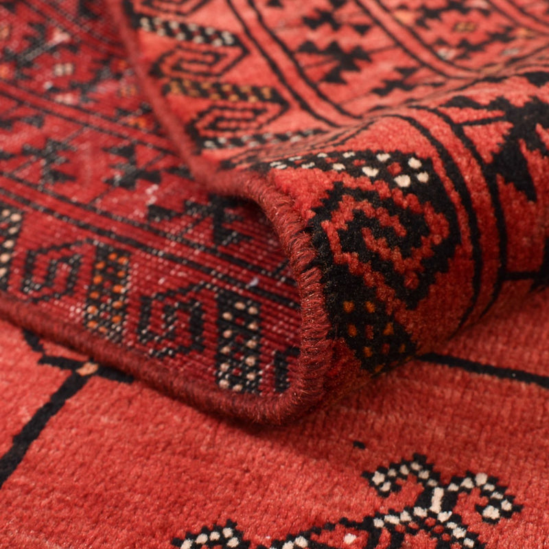 Turkaman-matta - 150 x 117 cm - röd