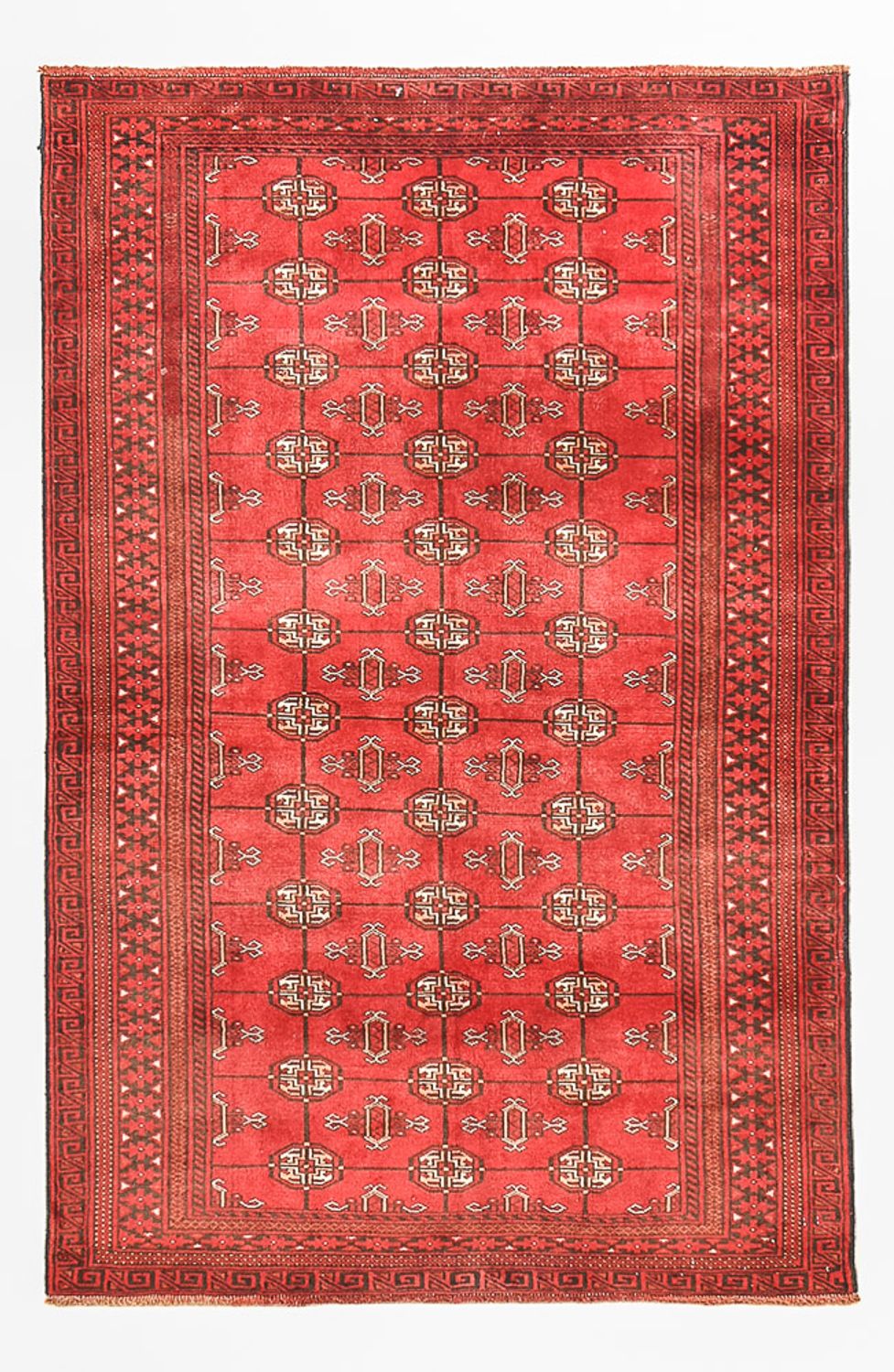 Turkaman-matta - 182 x 113 cm - röd
