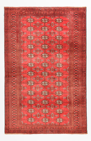 Turkaman-matta - 182 x 113 cm - röd