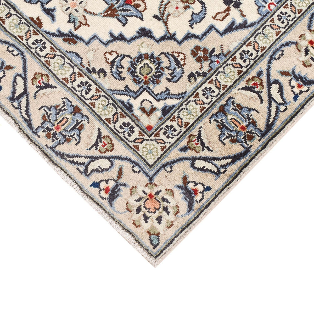 Persiska mattor - Keshan - 140 x 92 cm - ljusgrå