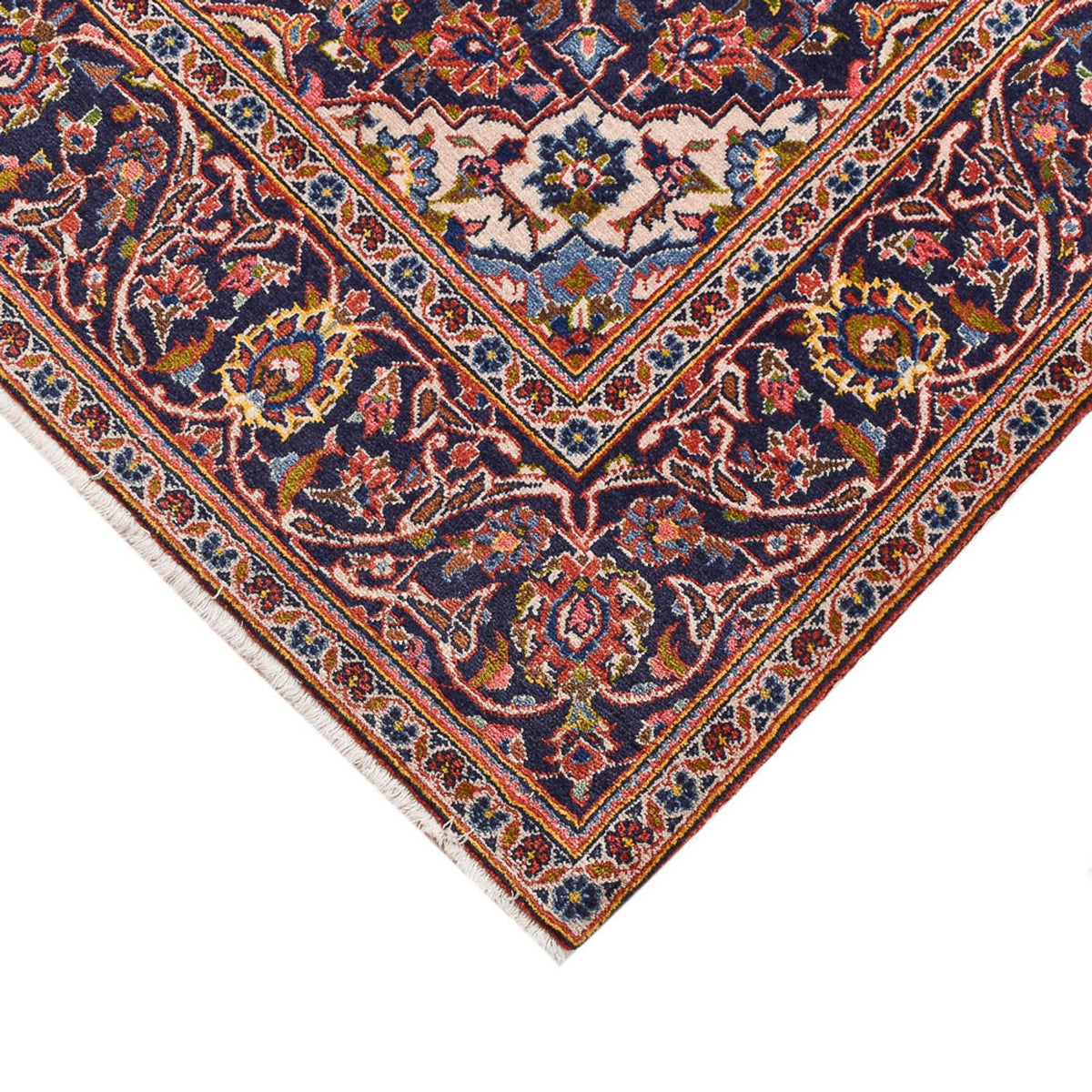 Persiska mattor - Keshan - 210 x 140 cm - ljusröd