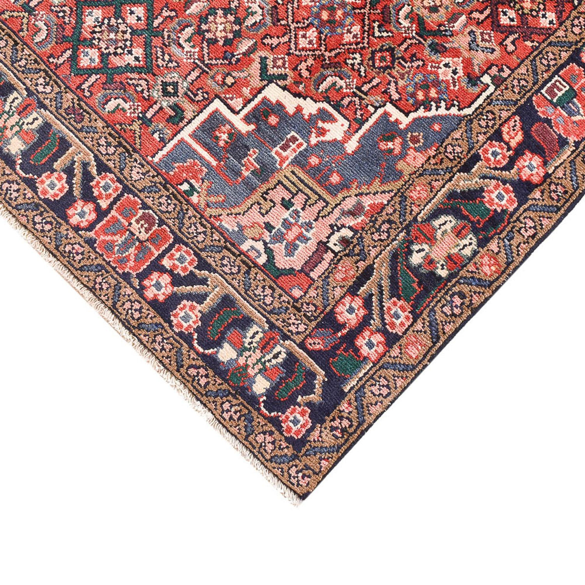 Persisk matta - Nomadic - 156 x 105 cm - mörkröd