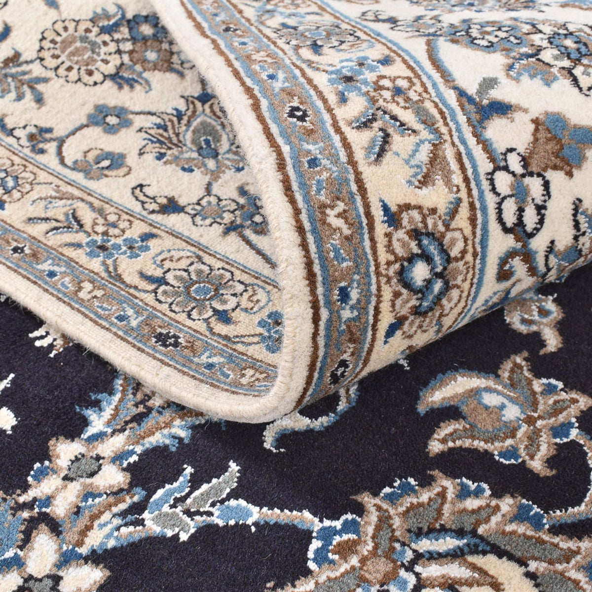 Persisk matta - Nain kvadrat  - 293 x 281 cm - mörkblå