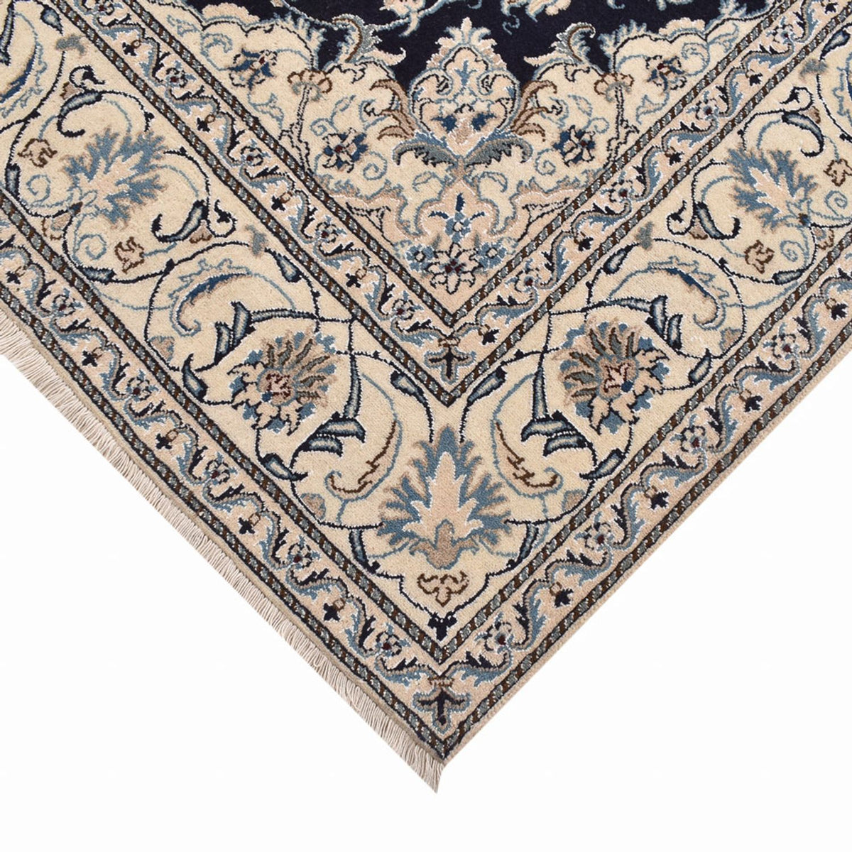 Persisk matta - Nain kvadrat  - 198 x 193 cm - mörkblå