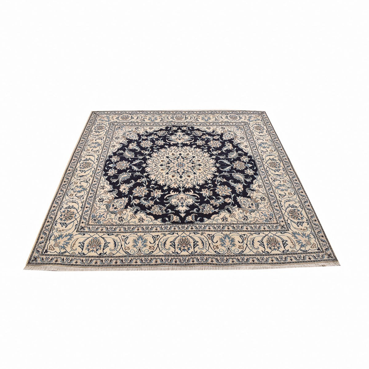 Persisk matta - Nain kvadrat  - 198 x 193 cm - mörkblå