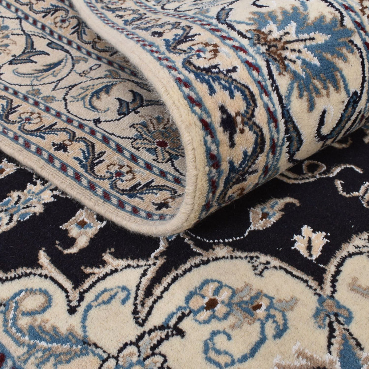 Persisk matta - Nain - 210 x 149 cm - mörkblå