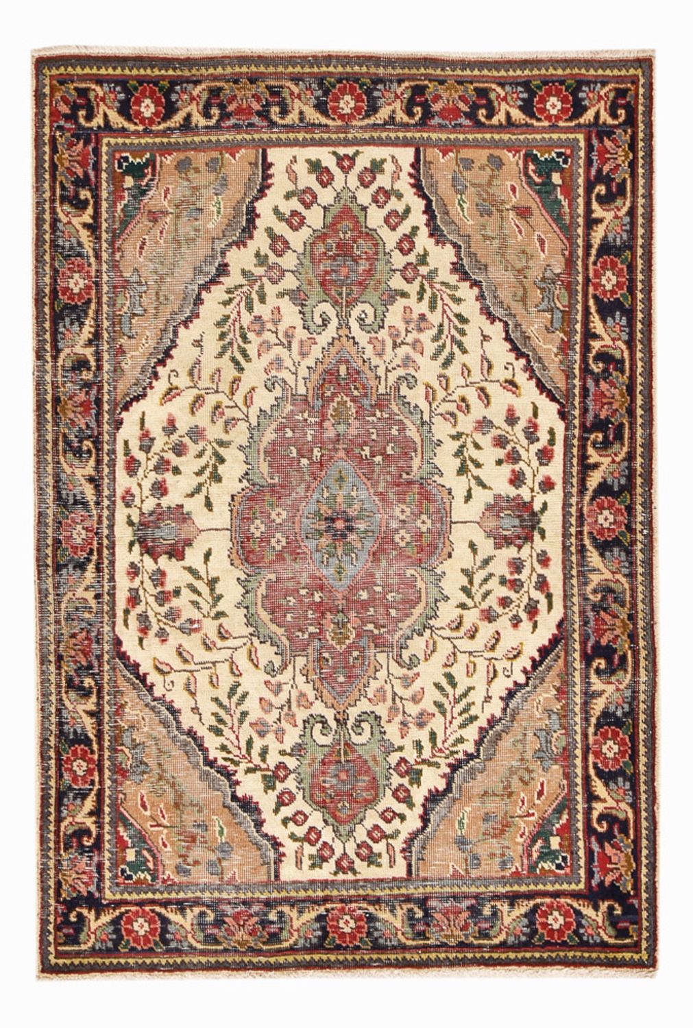Persisk matta - Tabriz - 146 x 98 cm - flerfärgad