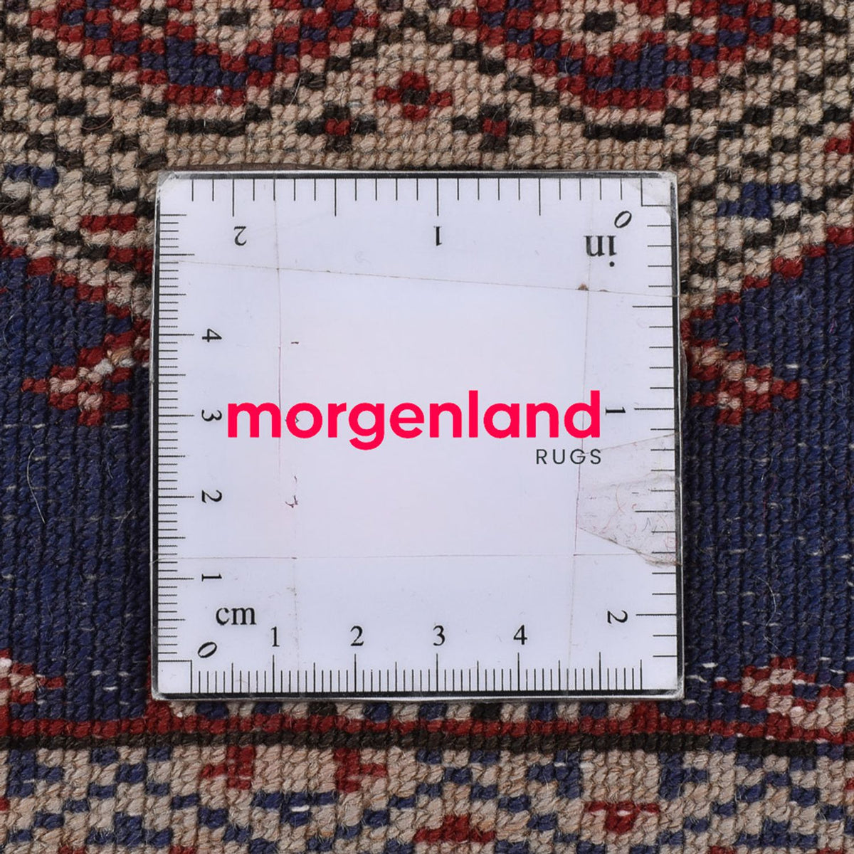 Turkaman-matta - 136 x 101 cm - mörkblå