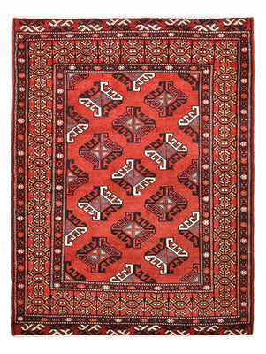 Turkaman-matta - 115 x 85 cm - röd