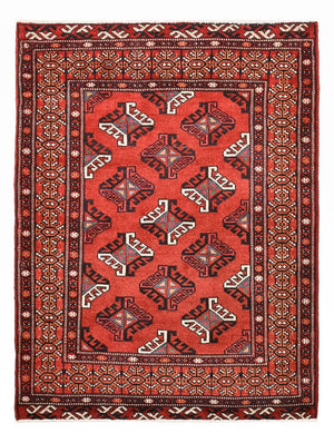 Turkaman-matta - 115 x 85 cm - röd