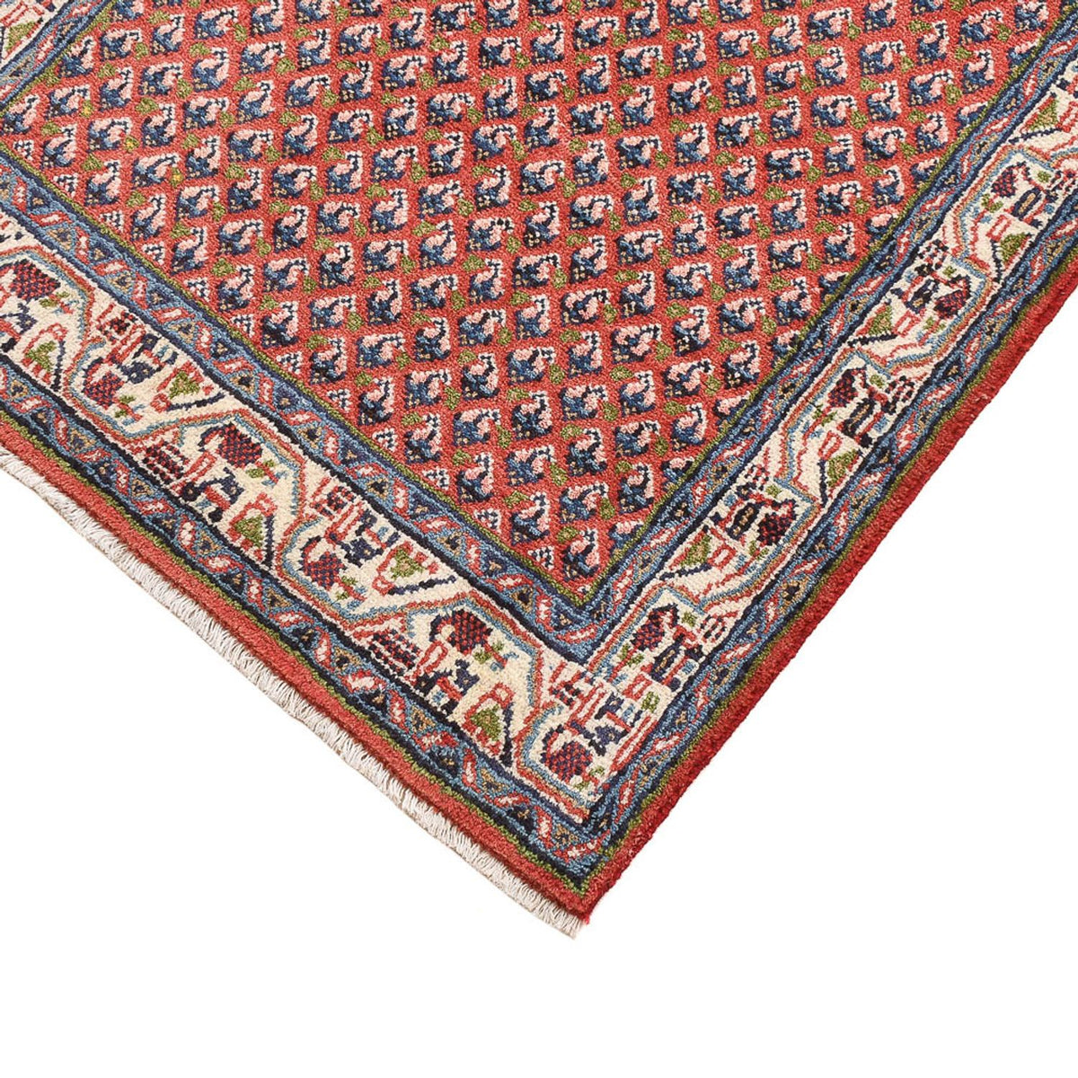 Persisk matta - Mir - 132 x 69 cm - mörkröd