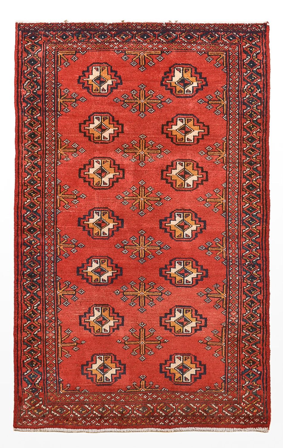 Turkaman-matta - 116 x 77 cm - röd