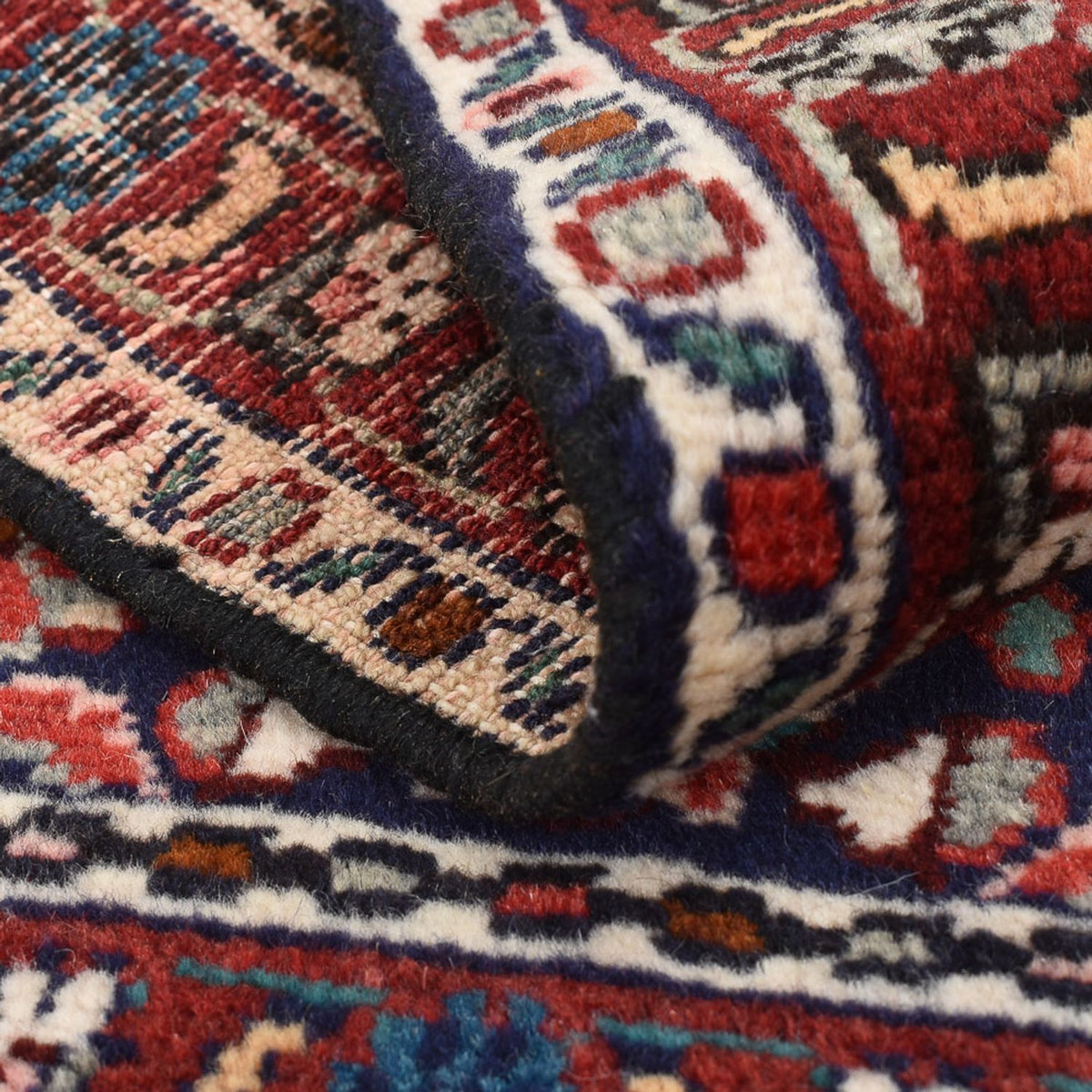 Persisk matta - Nomadic - 93 x 54 cm - mörkröd