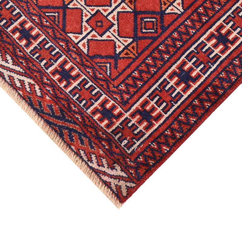 Persisk matta - Nomadic - 92 x 70 cm - mörkröd