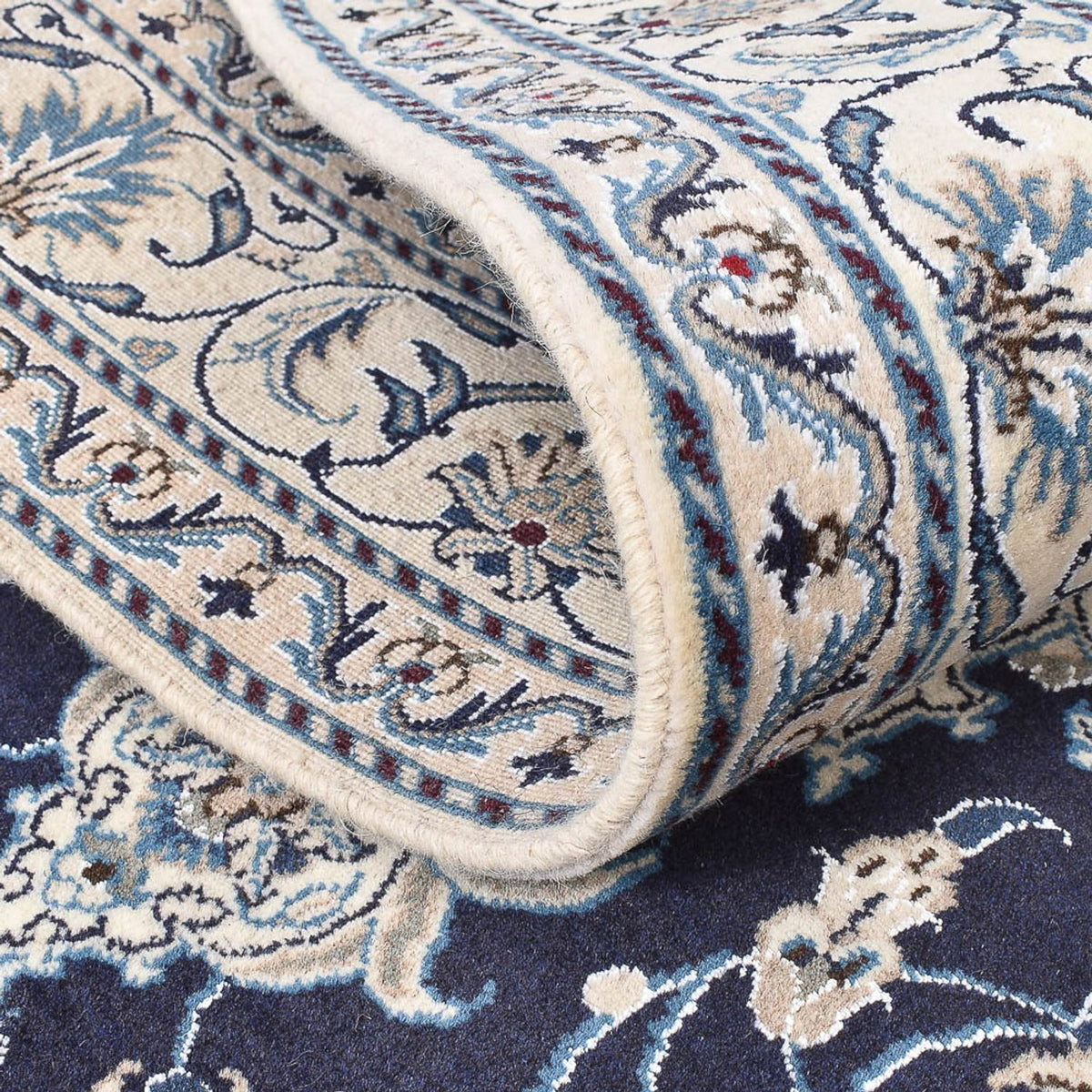 Persisk matta - Nain - 198 x 149 cm - mörkblå