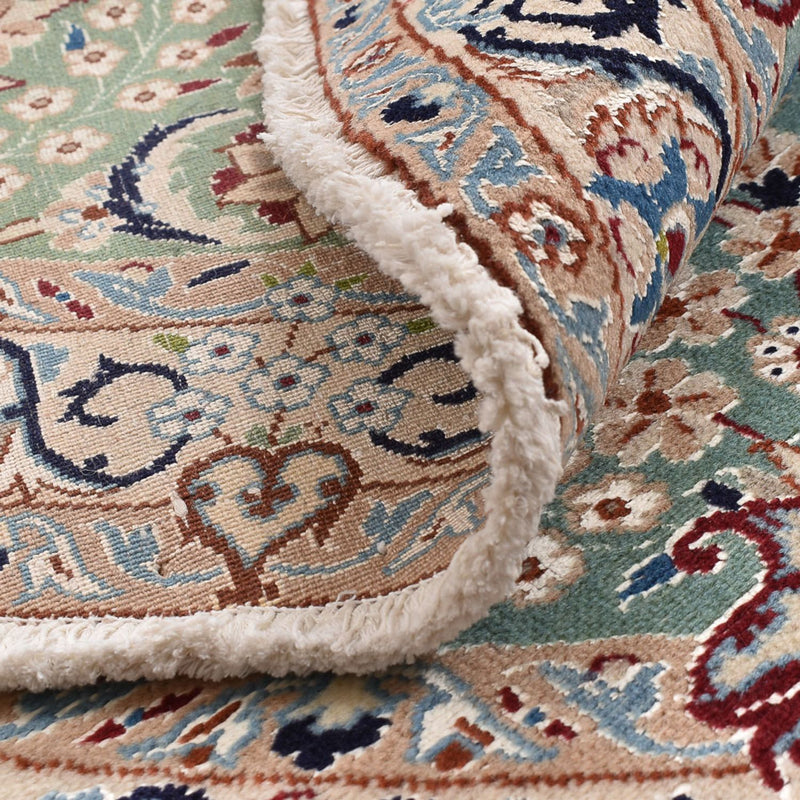 Persisk matta - Nain - Royal runt  - 139 x 139 cm - ljusgrön