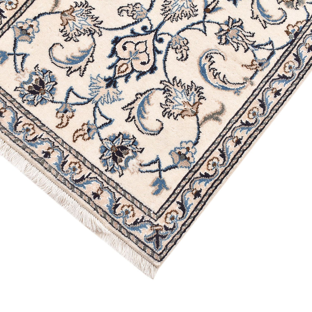 Persisk matta - Nain - 141 x 69 cm - ljusgrå