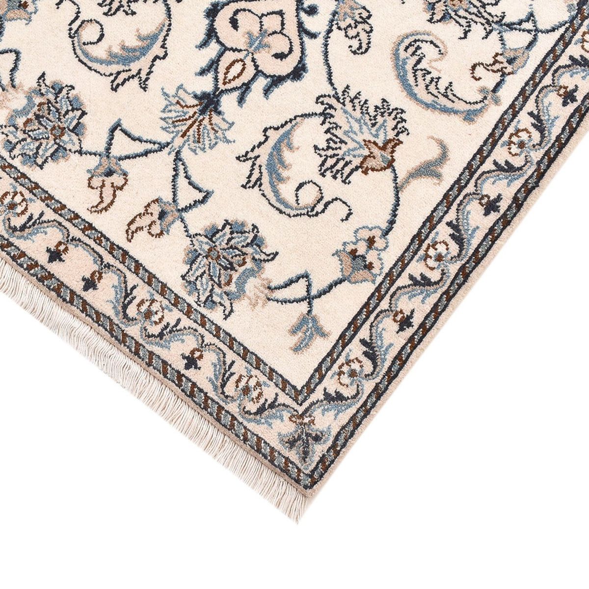 Persisk matta - Nain - 136 x 67 cm - ljusgrå