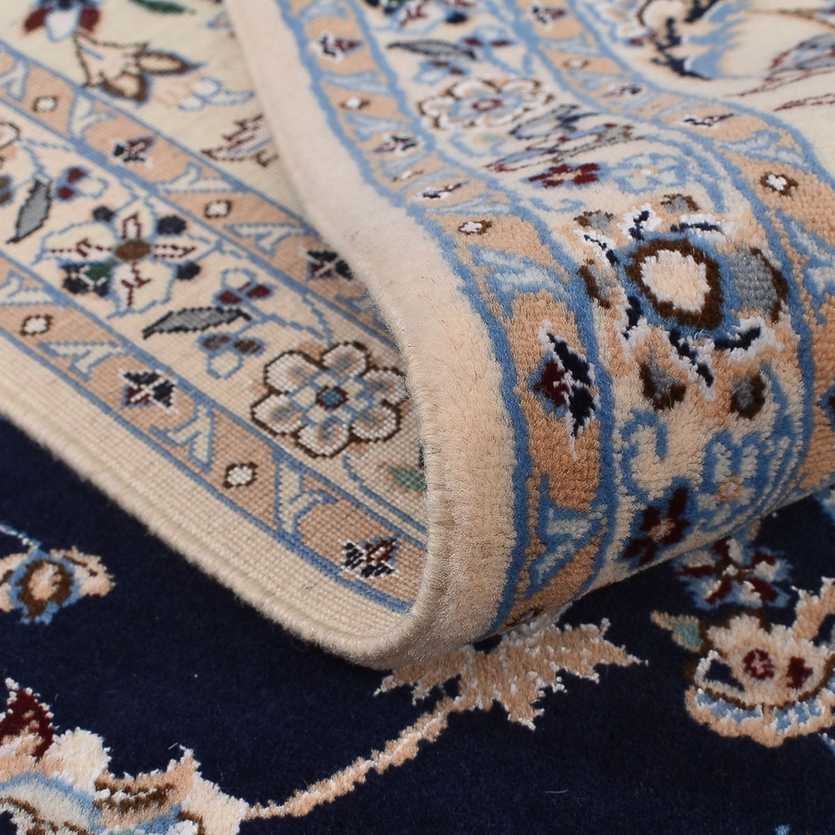 Persisk matta - Nain - Premium särskild form  - 211 x 269 cm - mörkblå