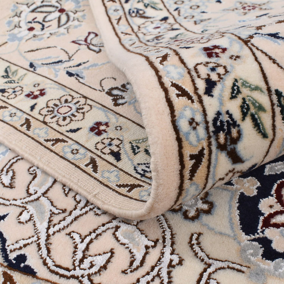 Persisk matta - Nain - Premium kvadrat  - 181 x 178 cm - mörkblå