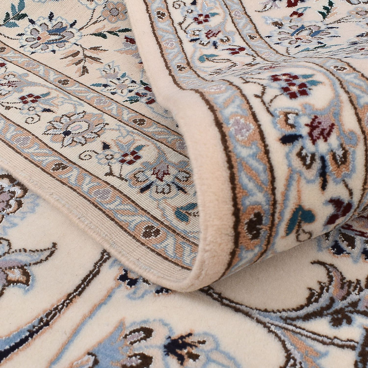 Persisk matta - Nain - Premium kvadrat  - 204 x 207 cm - ljusgrå