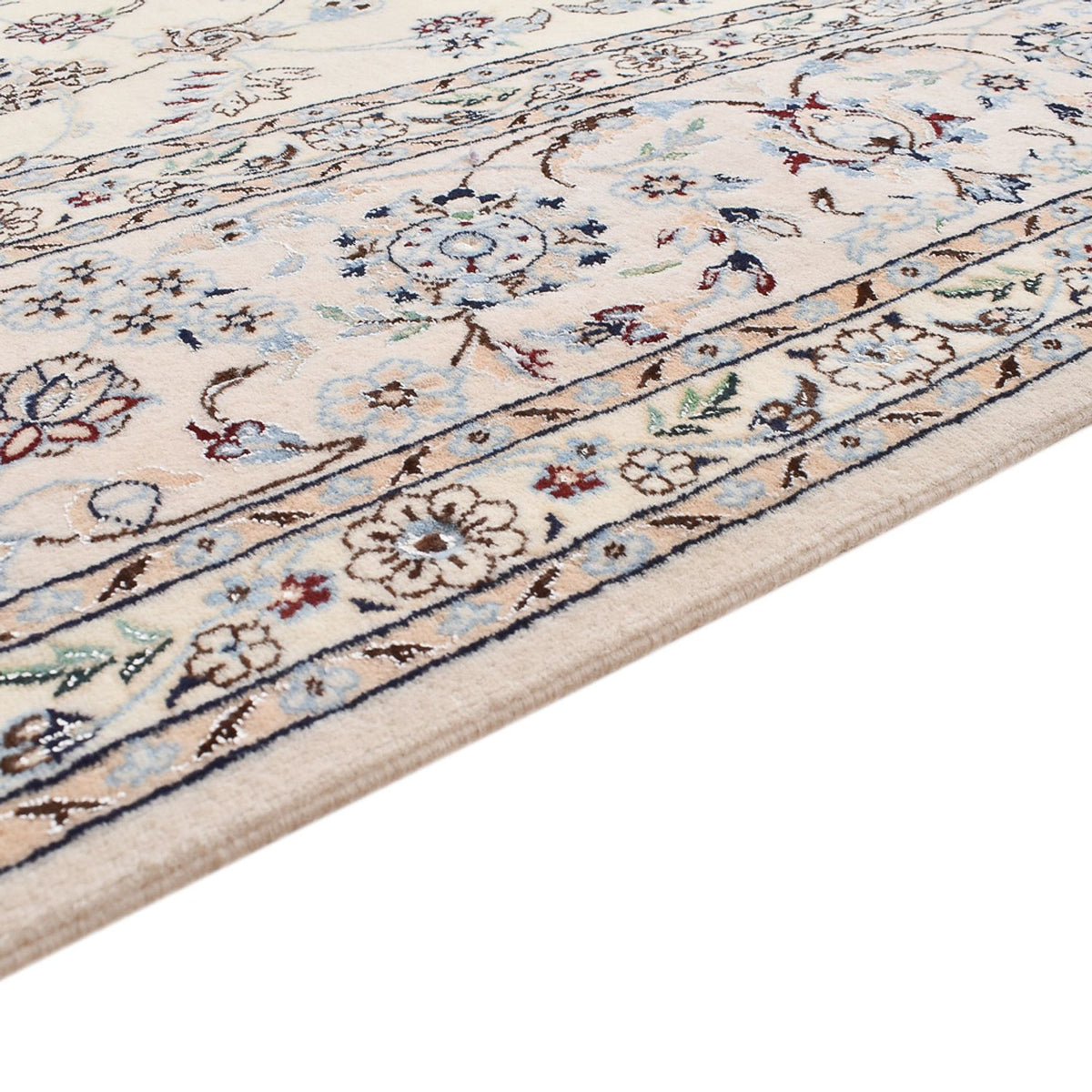 Persisk matta - Nain - Premium kvadrat  - 205 x 206 cm - ljusgrå