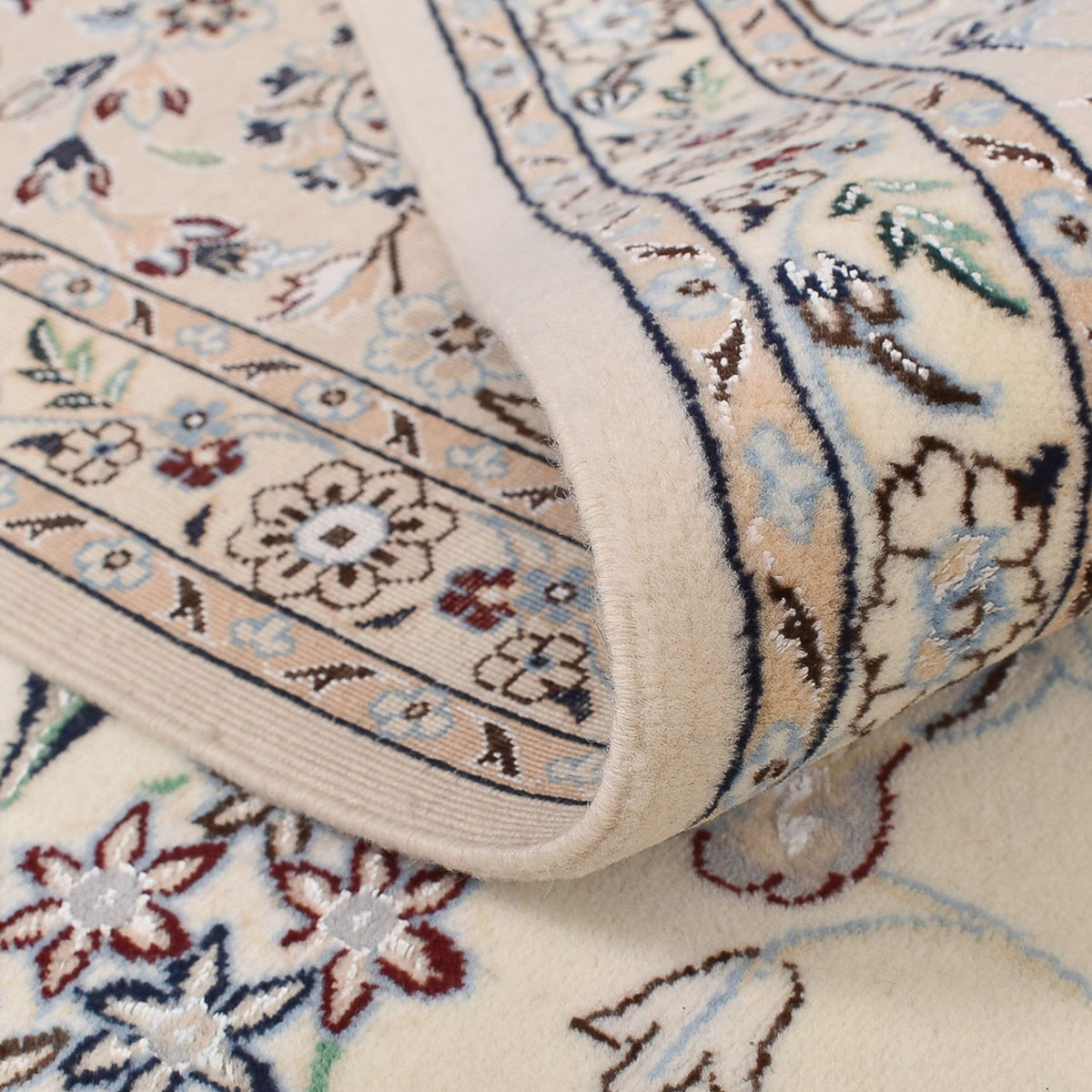 Persisk matta - Nain - Premium kvadrat  - 205 x 206 cm - ljusgrå