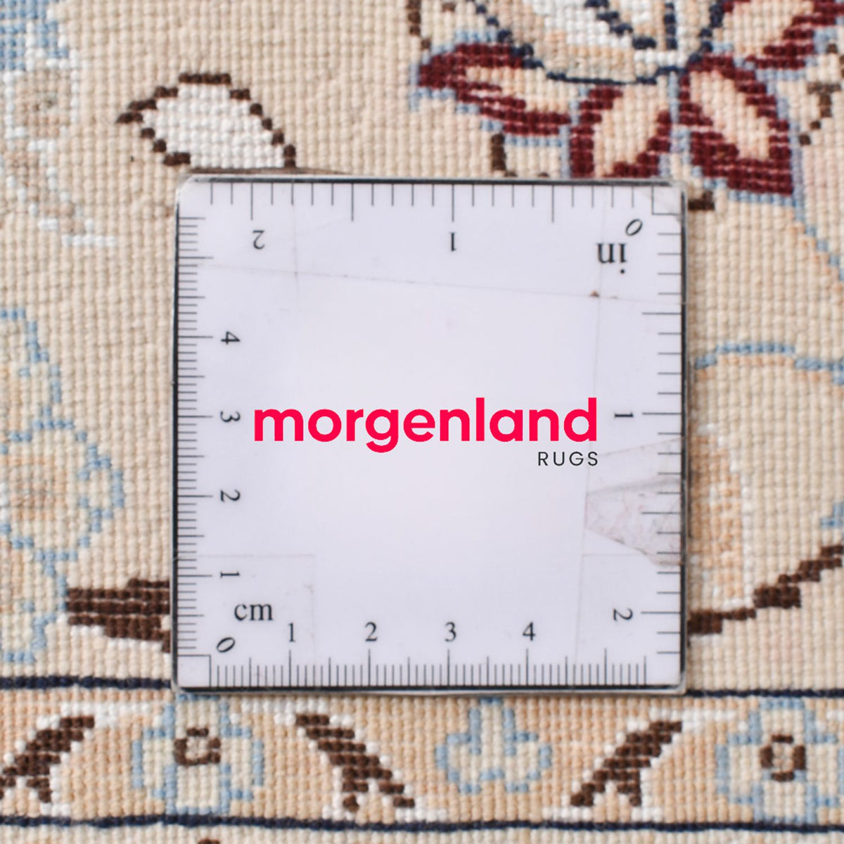 Persisk matta - Nain - Premium kvadrat  - 205 x 206 cm - ljusgrå