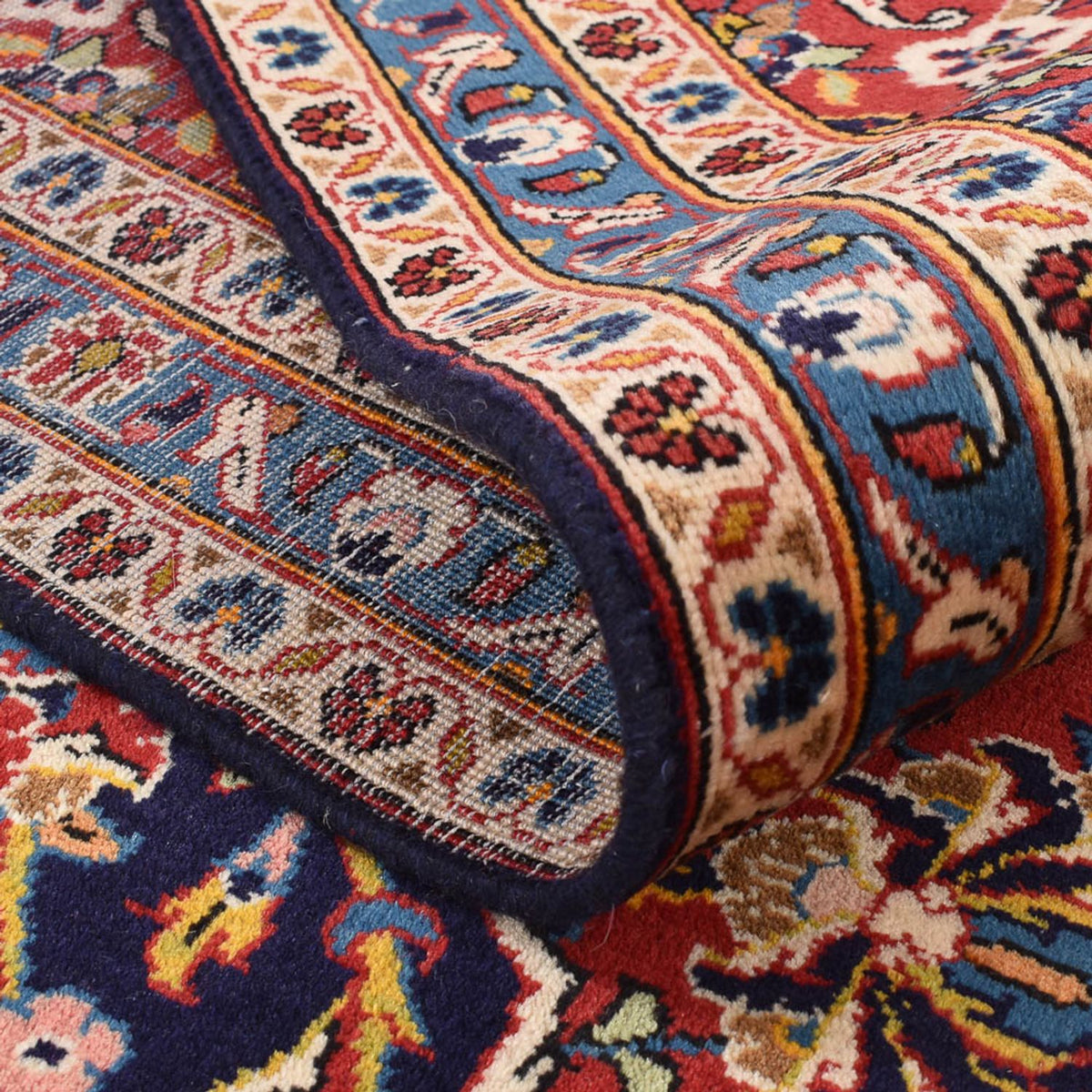 Persiska mattor - Keshan - 407 x 296 cm - mörkblå